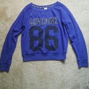PINK Victoria's secret purple long sweatshirt larg